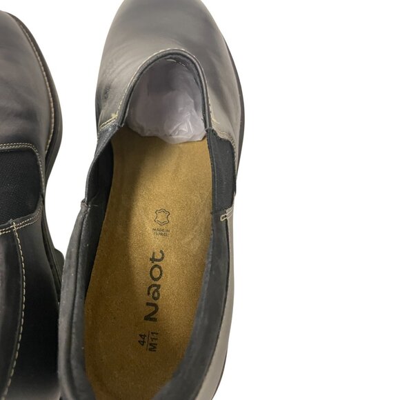 Naot Director Mens Slip On Shoes Size EU 44 US 11 Black Raven Leather NWOB